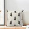 Christmas Pillow Covers 18x18 Inch Set of 2 Cream Black Christmas Tree Decor Throw Pillows Winter Xmas Holiday Outdoor Cushion Cases for Couch Bed Decorations